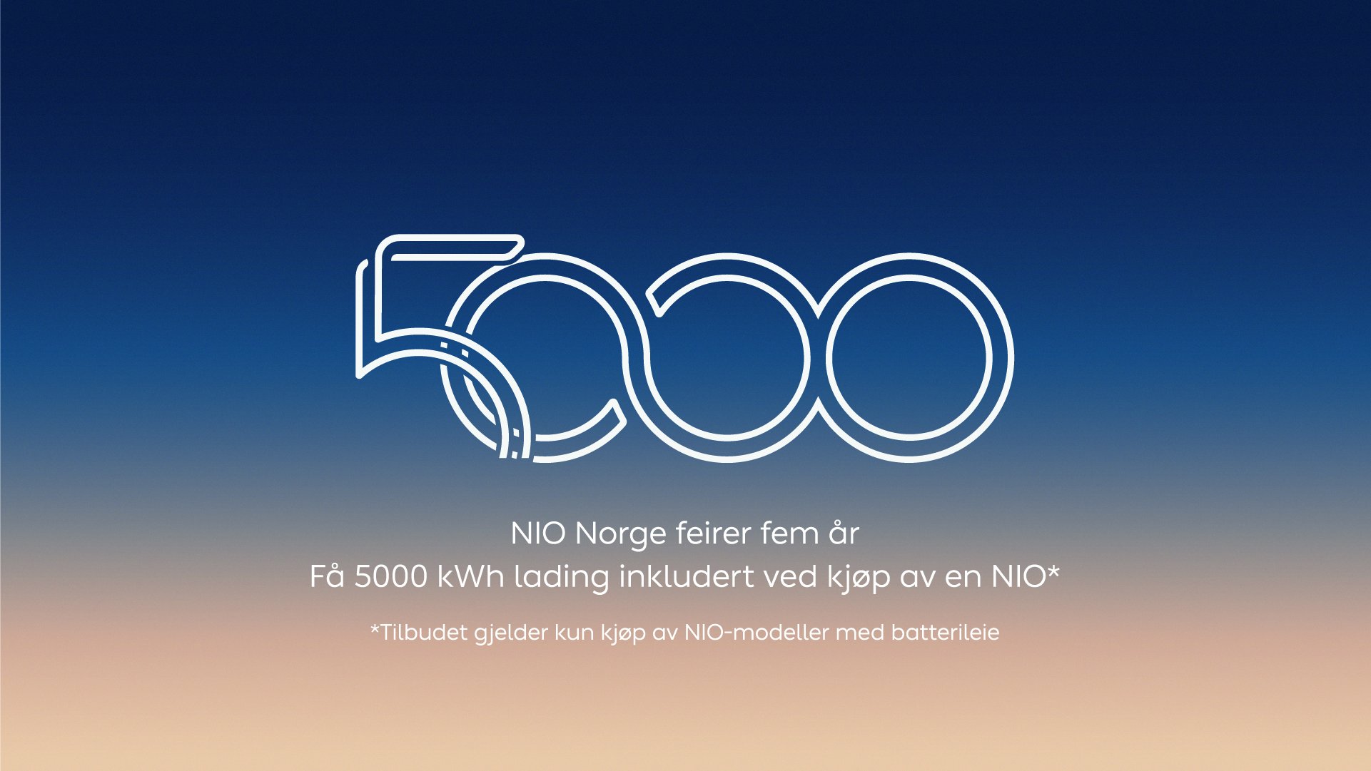 NIO Norge feirer fem år – 5000 kWh lading inkludert ved kjøp av NIO med batterileie